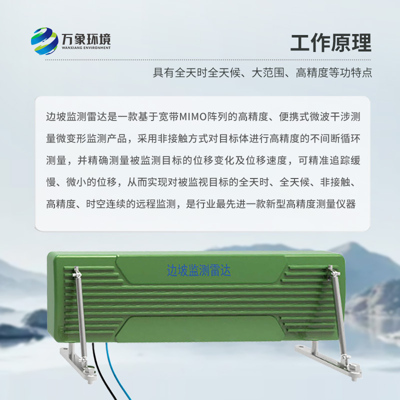 邊坡穩(wěn)定監(jiān)測雷達(dá)可精準(zhǔn)追蹤緩慢、微小的位移